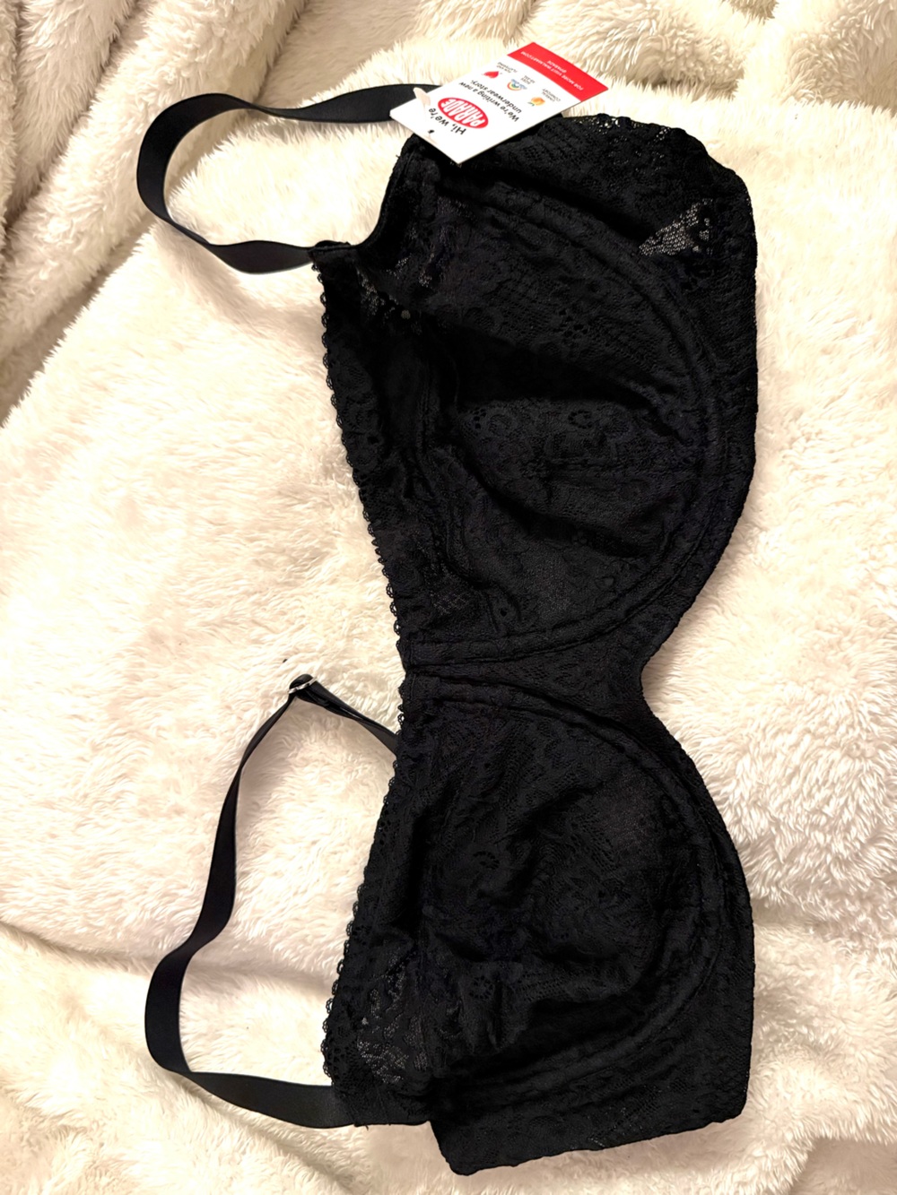 Black Lace Underwire Bra with Sheer Floral Design
